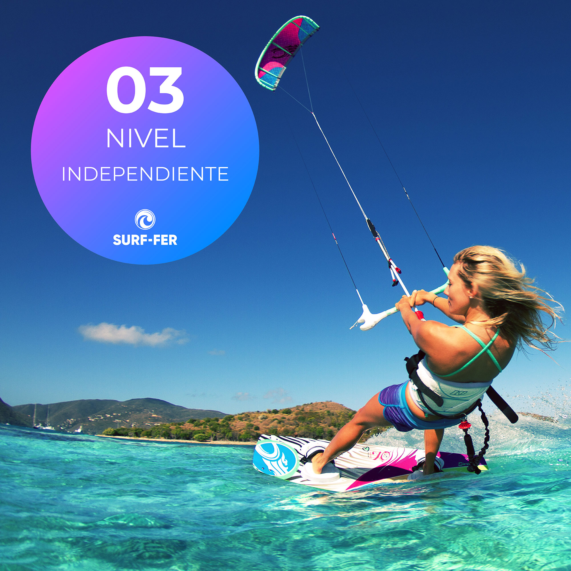 parcialidad Colector Tratamiento Curso de Kitesurf | Independiente (Nivel 3) - Surf-fer